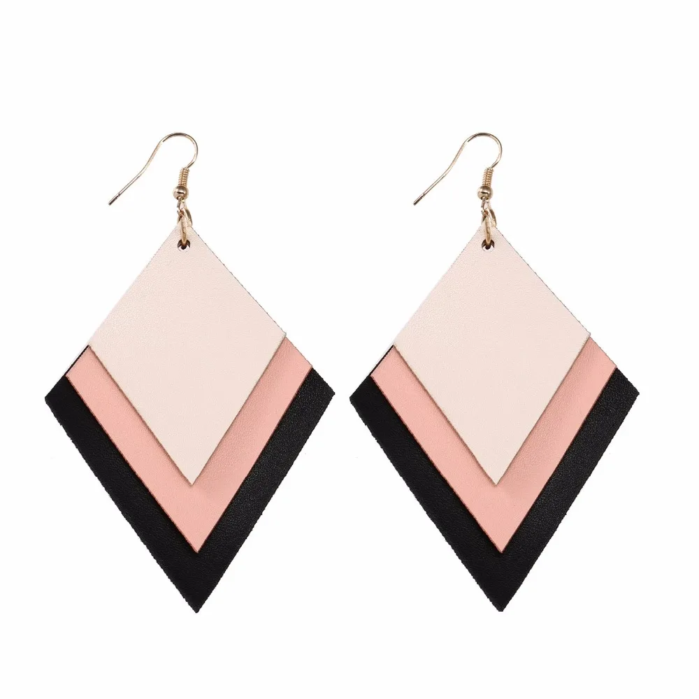 2019 three layer Leather Earrings For Woman Gril Fashion Leaves Ethnic style Earring wholesale Birthday Gift
2019 three layer Leather Earrings For Woman Gril Fashion Leaves Ethnic style Earring wholesale Birthday Gift