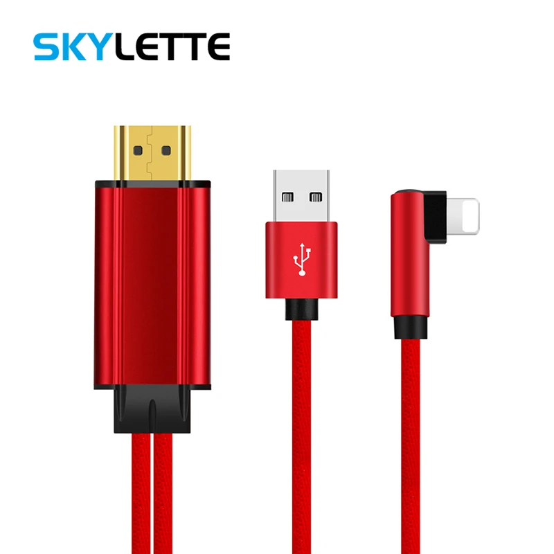 Lightning Sync To HDMI Monitor TV Projector Curved Plug 1080p HD Large Gaming Screen 1.8m Conversion Cable For iPhone iPad
Lightning Sync To HDMI Monitor TV Projector Curved Plug 1080p HD Large Gaming Screen 1.8m Conversion Cable For iPhone iPad