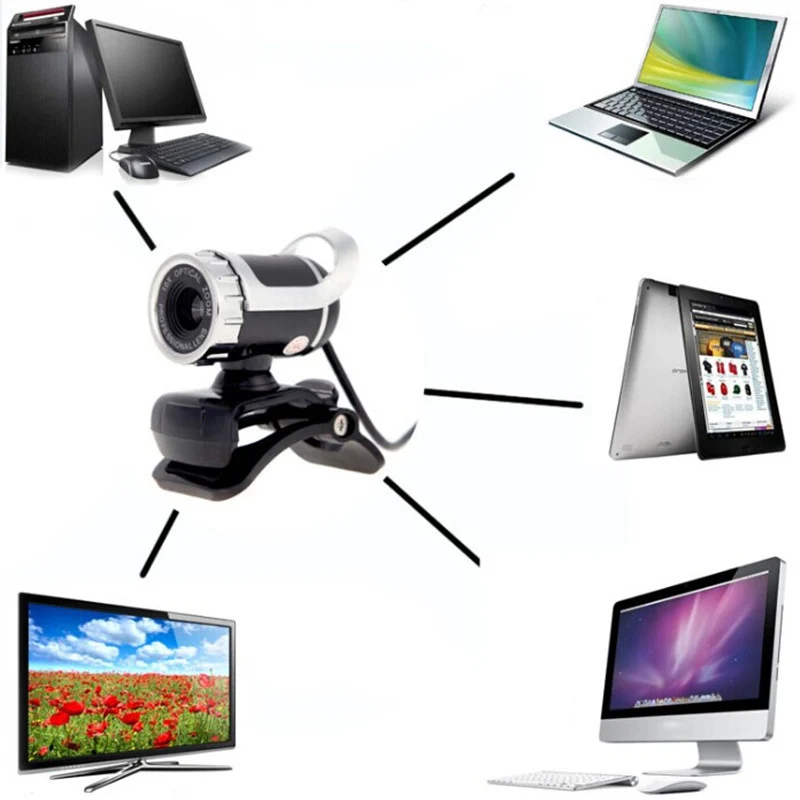 USB 2.0 Webcam 12 Mega Pixel Webcam 360 Degree MIC Clip-on with Sound Absorption Mic for for Computer Laptop Notebook EM88
USB 2.0 Webcam 12 Mega Pixel Webcam 360 Degree MIC Clip-on with Sound Absorption Mic for for Computer Laptop Notebook EM88