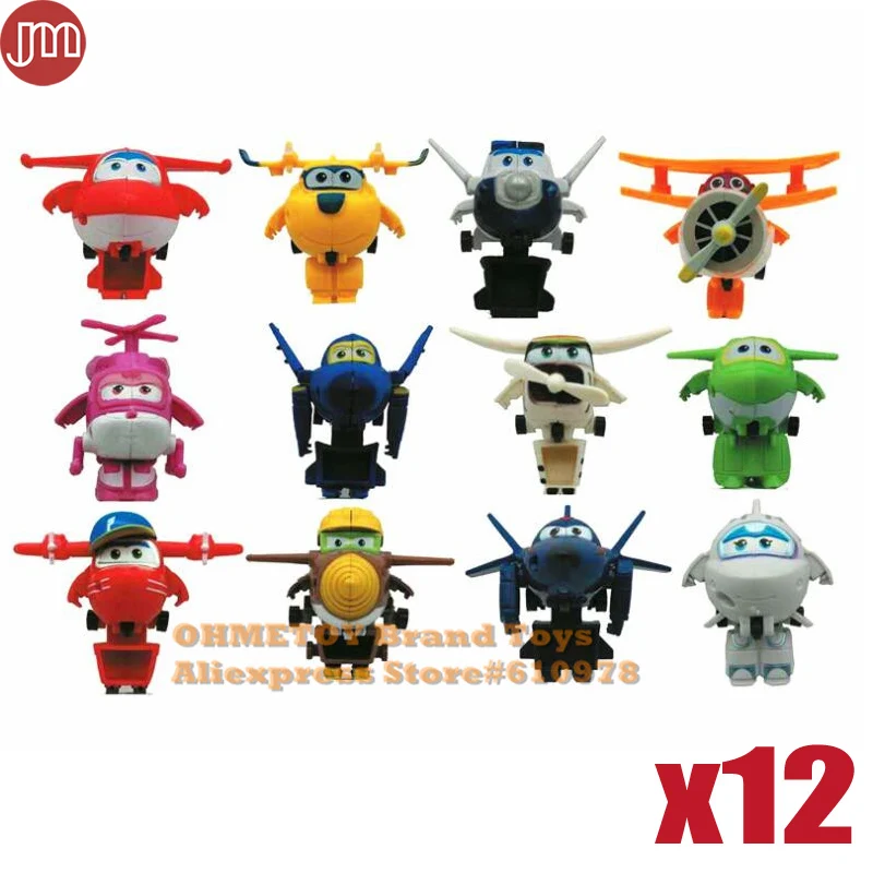 OHMETOY 12PCS Super Wings Plane Mini Figure Toy Airplanes Crophopper Skipper Robot Cars Jett Mira Dizzy Bello Jerome Cake Topper
OHMETOY 12PCS Super Wings Plane Mini Figure Toy Airplanes Crophopper Skipper Robot Cars Jett Mira Dizzy Bello Jerome Cake Topper