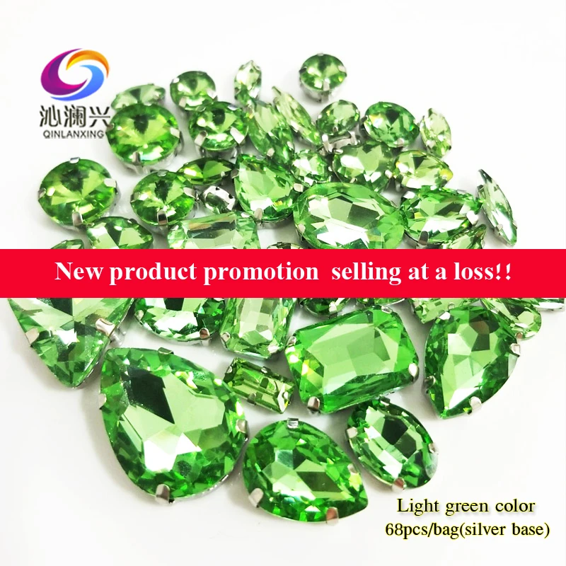 Sell at a loss!! mix size Light green silver base top-level glass crystal sew on rhinestones,diy/wedding decoration 68pcs/bag
Sell at a loss!! mix size Light green silver base top-level glass crystal sew on rhinestones,diy/wedding decoration 68pcs/bag