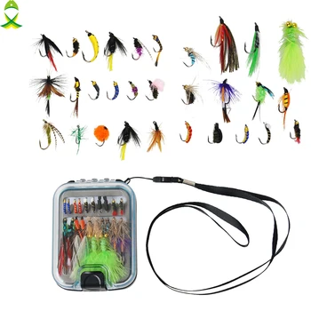 JSM 62pcs/box Insect Fly Fishing Lure Artificial Bait with Feather for fly fishing Hooks Carp Fish Lure Water surface
JSM 62pcs/box Insect Fly Fishing Lure Artificial Bait with Feather for fly fishing Hooks Carp Fish Lure Water surface