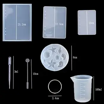 21Pcs Silicone Mold Set Ornament Notebook Cover Making DIY Handmade Epoxy Craft Pendant Transparent UV Resin
21Pcs Silicone Mold Set Ornament Notebook Cover Making DIY Handmade Epoxy Craft Pendant Transparent UV Resin