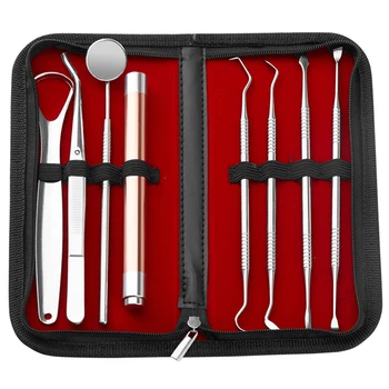 Dentist Tool Kit Stainles Steel Tarter Remover Dental Personal Hygiene Set 5 in 1 combo tools Instrument Dental Lab Equipment
Dentist Tool Kit Stainles Steel Tarter Remover Dental Personal Hygiene Set 5 in 1 combo tools Instrument Dental Lab Equipment