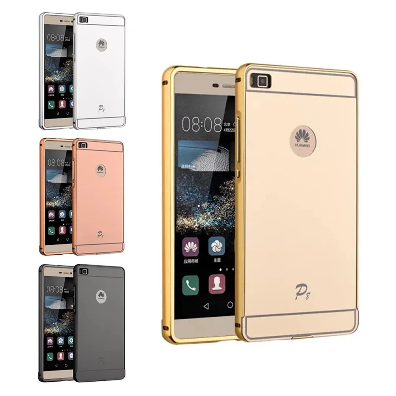 Huawei P8 P 8 Case Plating Metal Frame with Mirror Back Cover Hard Case for Huawei Ascend P8 5.2" Phone Shell Protector 4 Color
Huawei P8 P 8 Case Plating Metal Frame with Mirror Back Cover Hard Case for Huawei Ascend P8 5.2" Phone Shell Protector 4 Color