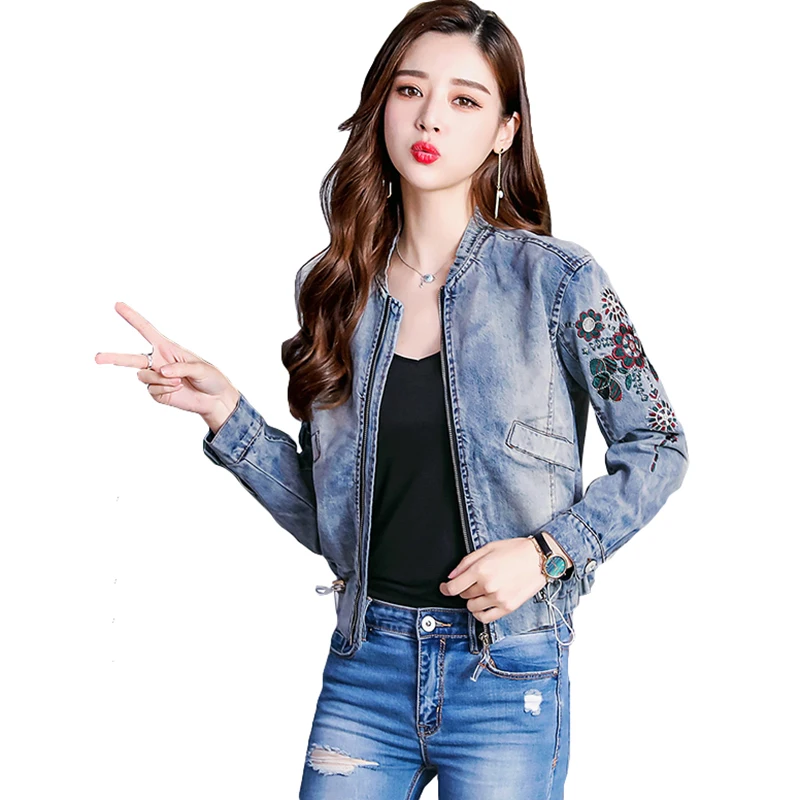 2XL Jean Jacket Women 2019 New Autumn Outwear Korean Short Embroidery Flower Denim Jacket Slim Fashion Ladies Casaco Feminina
2XL Jean Jacket Women 2019 New Autumn Outwear Korean Short Embroidery Flower Denim Jacket Slim Fashion Ladies Casaco Feminina