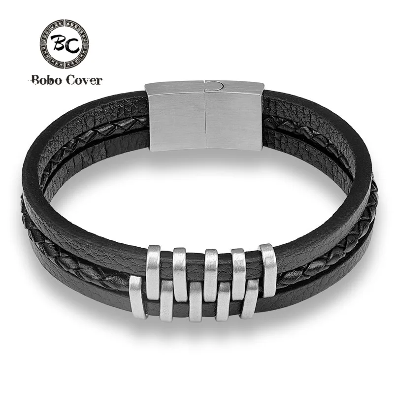 Fashion Stainless Steel Homme Bracelet Black Genuine Leather Men Creative Buckle Bracelets Accessories color pulseira de couro
Fashion Stainless Steel Homme Bracelet Black Genuine Leather Men Creative Buckle Bracelets Accessories color pulseira de couro