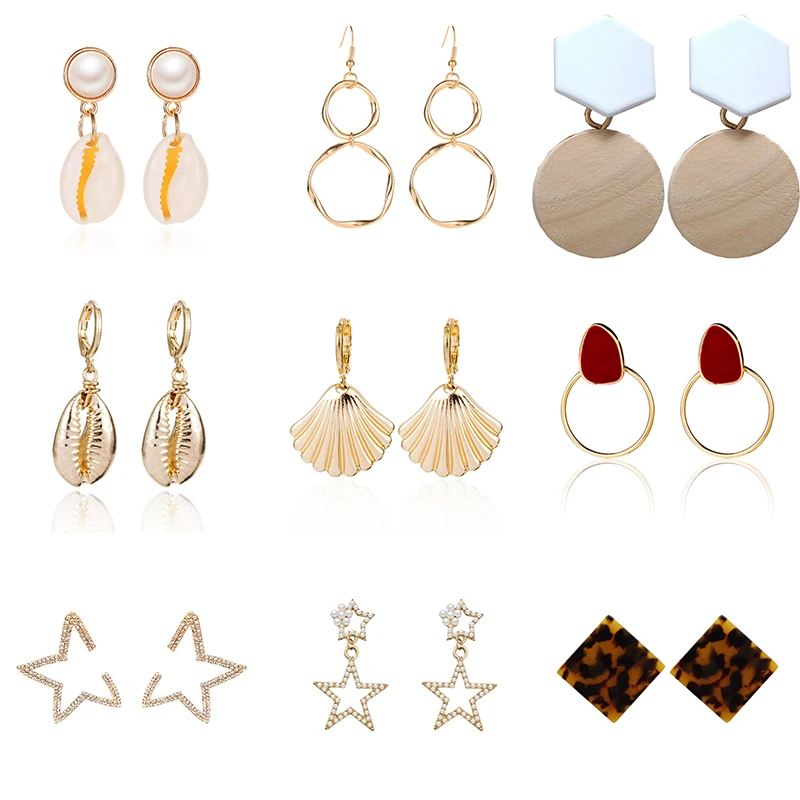Korean Natural Shell Drop Earrings Sweet Lvory Color Bohemian Stars Summer Conch Sea Shell Clip on Earring Boho 2019
Korean Natural Shell Drop Earrings Sweet Lvory Color Bohemian Stars Summer Conch Sea Shell Clip on Earring Boho 2019