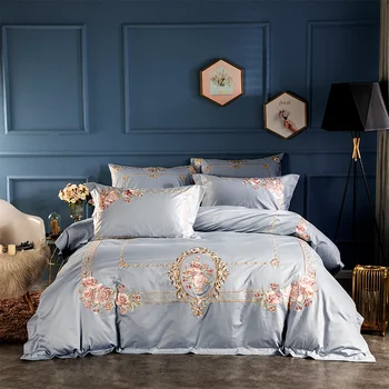 Luxury European Palace Bedding Set 100S Egyptian Cotton Flowers Embroidery Blue Pink Duvet Cover Bed Sheet Bed Linen Pillowcases
Luxury European Palace Bedding Set 100S Egyptian Cotton Flowers Embroidery Blue Pink Duvet Cover Bed Sheet Bed Linen Pillowcases