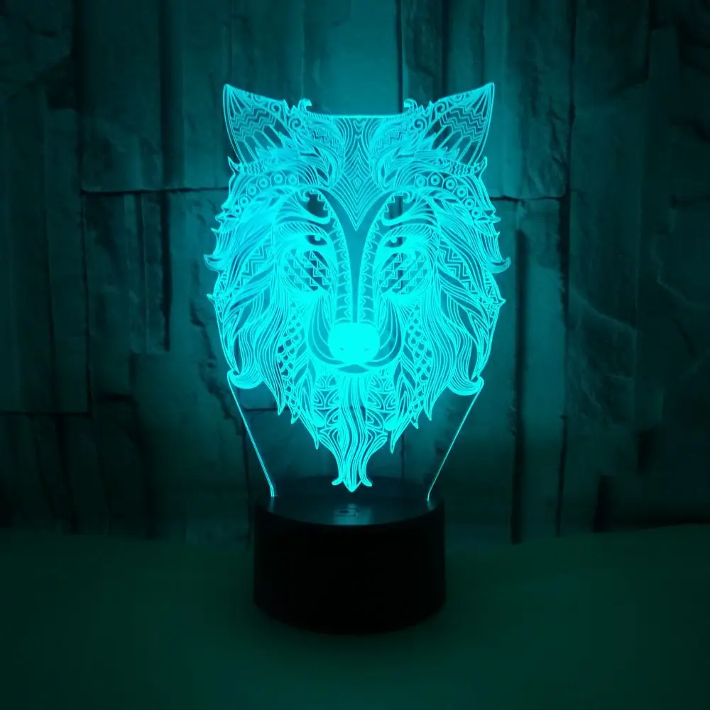 Wolf 3d Light Seven Color Touch Remote Led Visual 3d Lamp Creative Animal Gift Small Table Led Night Light
Wolf 3d Light Seven Color Touch Remote Led Visual 3d Lamp Creative Animal Gift Small Table Led Night Light