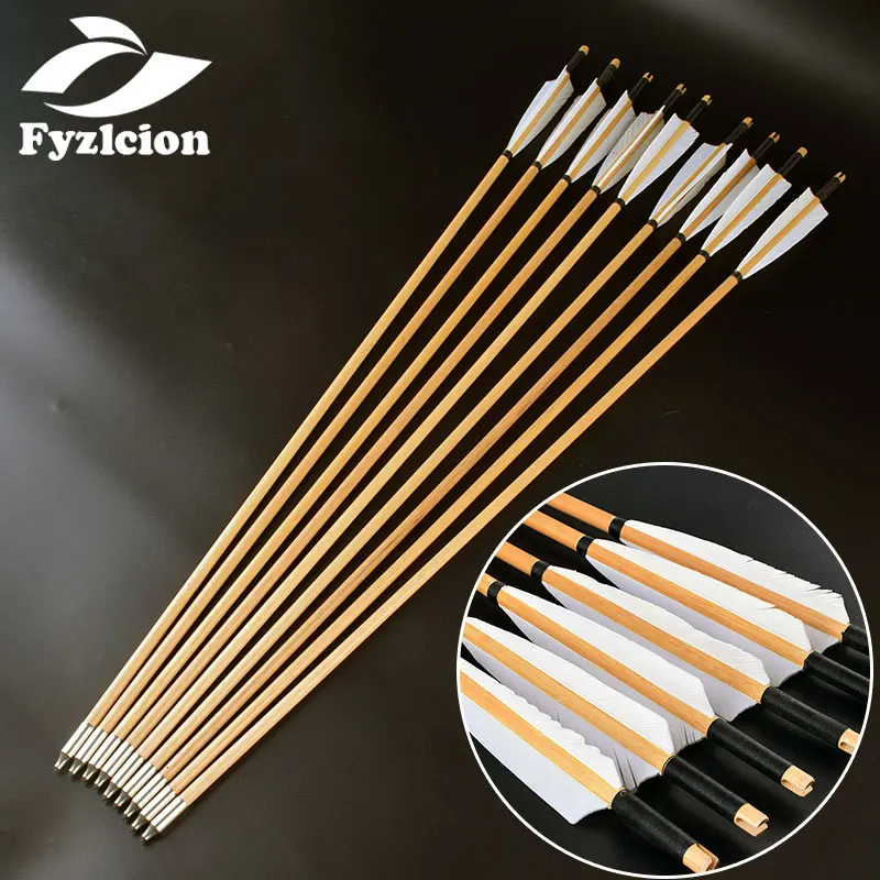 Hunting Archery Bolts 6/12/24x Handmade Wooden 80cm Arrows Turkey feather for 25-50lbs Longbow Recurve Bow
Hunting Archery Bolts 6/12/24x Handmade Wooden 80cm Arrows Turkey feather for 25-50lbs Longbow Recurve Bow