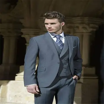 2019 Custom made Man Fall Groom Grey Suit/Male Slim Fit Suit Male Business Coat Fashion Formal Men(Jacket+Pants+vest+Tie) 
2019 Custom made Man Fall Groom Grey Suit/Male Slim Fit Suit Male Business Coat Fashion Formal Men(Jacket+Pants+vest+Tie)