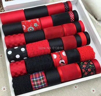 Free shipping 35 meters Mixed 35 style festive red black series ribbon set printed ribbon
Free shipping 35 meters Mixed 35 style festive red black series ribbon set printed ribbon