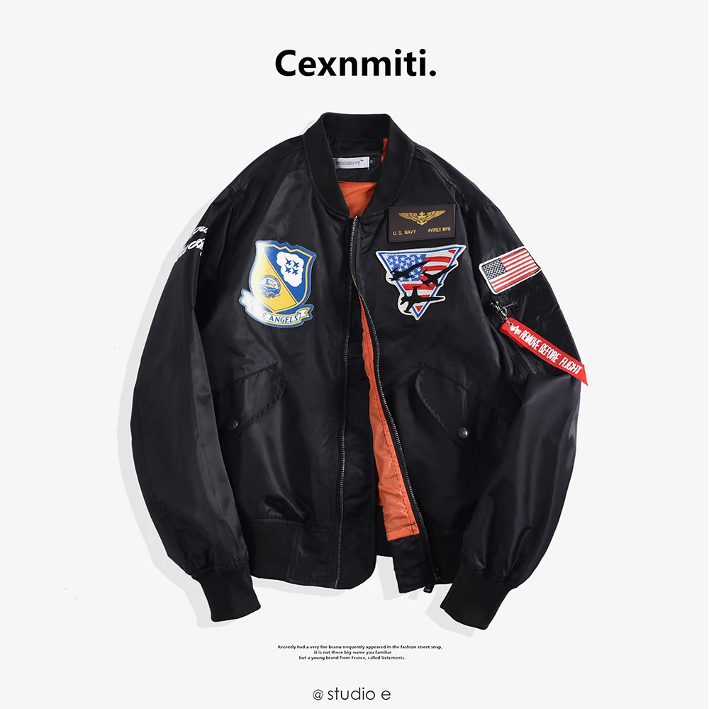 EU Designer Men's Baseball Jacket 2019 Spring Bomber US Pilot Jacket Men Solid Zipper Windbreaker Couple Outerwear Coat 8039
EU Designer Men's Baseball Jacket 2019 Spring Bomber US Pilot Jacket Men Solid Zipper Windbreaker Couple Outerwear Coat 8039