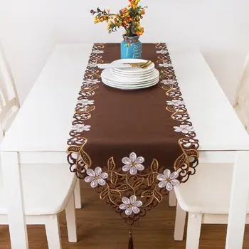 Elegant Flower Embroidery Table Runner Tassel Brown Modern Table Runner For Wedding Party Decoration Country Style Home Decor
Elegant Flower Embroidery Table Runner Tassel Brown Modern Table Runner For Wedding Party Decoration Country Style Home Decor