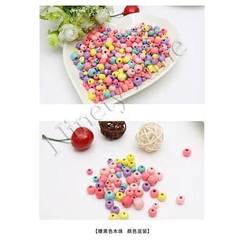 500g Beads beads, environmental protection coloured wood beads, new color wooden beads, Korean version, water paint, round wood
500g Beads beads, environmental protection coloured wood beads, new color wooden beads, Korean version, water paint, round wood