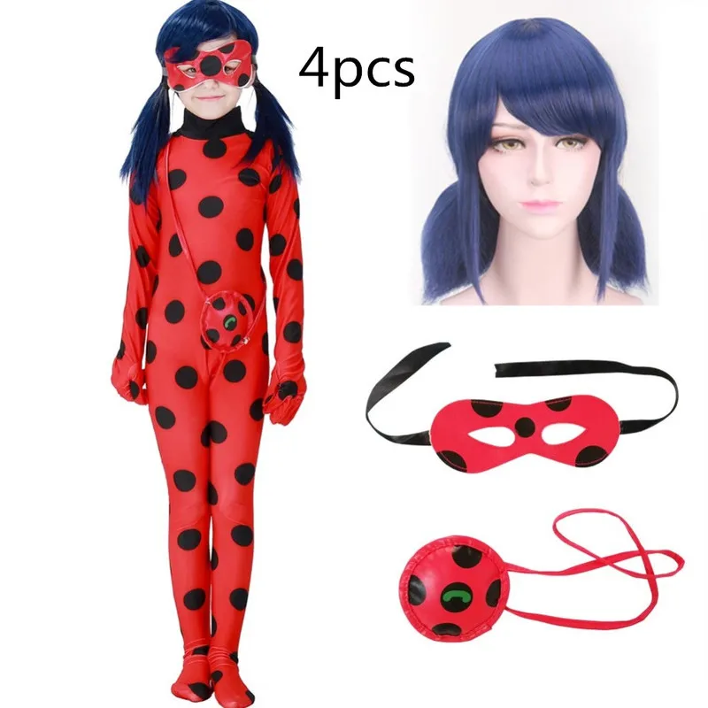 Fantasia Kids Adult Lady Bug Costumes Girls Women Child Spandex Ladybug Costume Jumpsuit Fancy Halloween Cosplay Marinette Wig
Fantasia Kids Adult Lady Bug Costumes Girls Women Child Spandex Ladybug Costume Jumpsuit Fancy Halloween Cosplay Marinette Wig