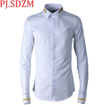 2018 New Chinese Classic Embroidery Pattern Men's Shirts International Fashion Style City Boy Slim Fit Solid Long Sleeve Shirt
2018 New Chinese Classic Embroidery Pattern Men's Shirts International Fashion Style City Boy Slim Fit Solid Long Sleeve Shirt
