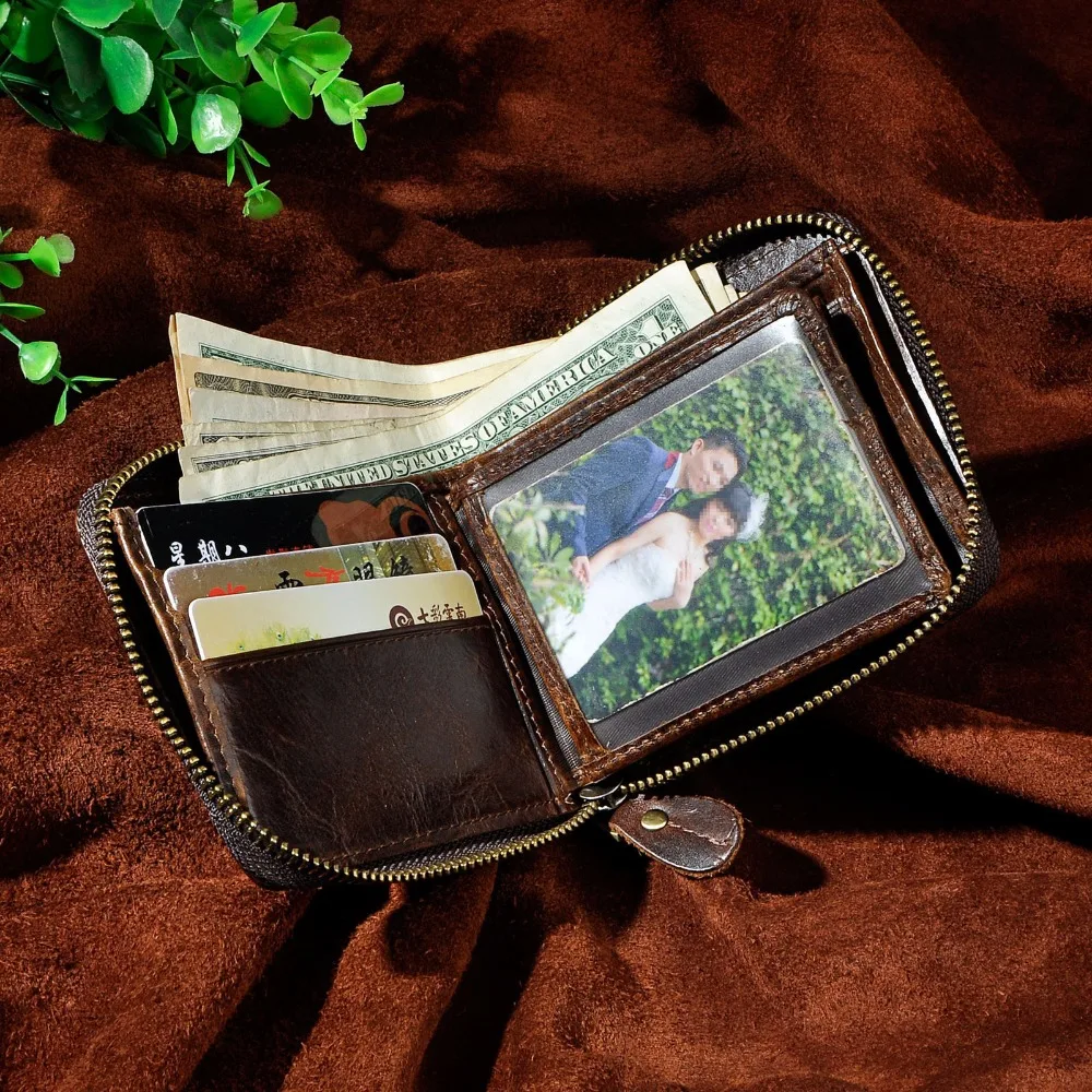 Men Cowhide Vertical Bifold Casual Designer Multifunction Short Card Cash Coin Holder Fahion Zipper Around Purse Wallet 1007c
Men Cowhide Vertical Bifold Casual Designer Multifunction Short Card Cash Coin Holder Fahion Zipper Around Purse Wallet 1007c