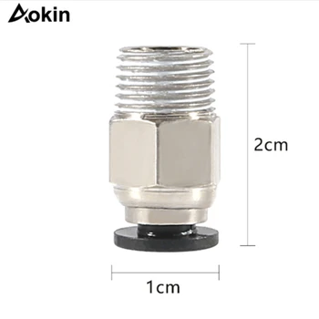 Pneumatic Connector PC4-01 1.75mm 3mm PTFE Tube Quick Coupler For E3D V6 For J-head Fittings Reprap Hotend Fits 3D Printer Parts
Pneumatic Connector PC4-01 1.75mm 3mm PTFE Tube Quick Coupler For E3D V6 For J-head Fittings Reprap Hotend Fits 3D Printer Parts