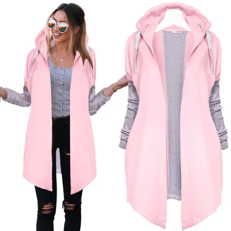 Casual Lady Long Tunic Hoodies Sweatshirt Coat Zip Up Outerwear Hooded Jacket Pink Blue Long Sleeve Autumn Clothing Hoodies
Casual Lady Long Tunic Hoodies Sweatshirt Coat Zip Up Outerwear Hooded Jacket Pink Blue Long Sleeve Autumn Clothing Hoodies