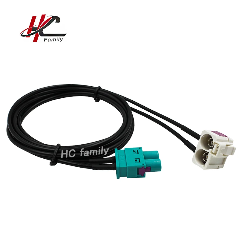 1.5m 59" Two white Fakra B jack to Two Water blue Fakra Z plug Cable 2 Fakra to 2 Fakra Radio Antenna Adapter
1.5m 59" Two white Fakra B jack to Two Water blue Fakra Z plug Cable 2 Fakra to 2 Fakra Radio Antenna Adapter