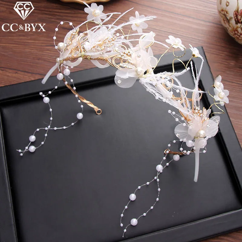 CC Headbands Hairbands Crown Tiara Fairy Feather Flower Engagement Wedding Hair Accessories For Bridal Handmade Jewelry XY126
CC Headbands Hairbands Crown Tiara Fairy Feather Flower Engagement Wedding Hair Accessories For Bridal Handmade Jewelry XY126