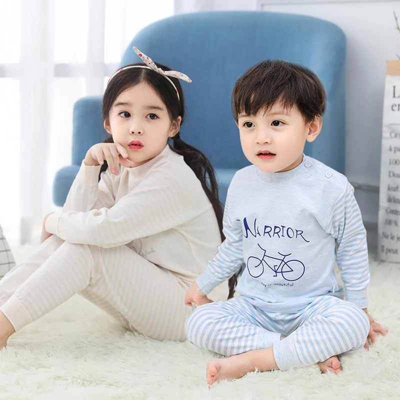 2 PCS Children's Thermal Underwear Set Cotton Infant Clothing Autumn Winter Kids O-neck Striped Baby Girls Boys Long Johns XL353
2 PCS Children's Thermal Underwear Set Cotton Infant Clothing Autumn Winter Kids O-neck Striped Baby Girls Boys Long Johns XL353