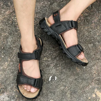 BVNOBET Summer Peep Toe Designer Men's Sandals Brand Cozy Men Sandals Genuine Leather Non-Slip Beach Men Shoes Chanclas Hombre
BVNOBET Summer Peep Toe Designer Men's Sandals Brand Cozy Men Sandals Genuine Leather Non-Slip Beach Men Shoes Chanclas Hombre