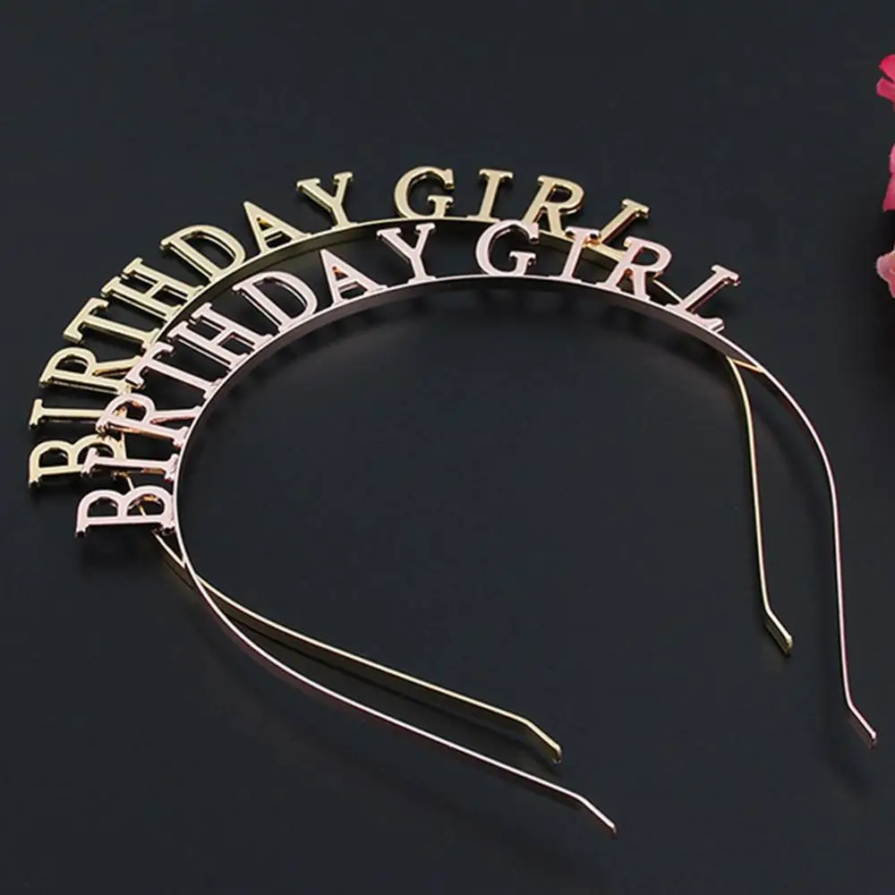 Minimalist Women Metal Alloy Thin Headband Hollow Out Birthday Girl Letters Hair Hoop Polished Metallic Party Crown Photo Props
Minimalist Women Metal Alloy Thin Headband Hollow Out Birthday Girl Letters Hair Hoop Polished Metallic Party Crown Photo Props