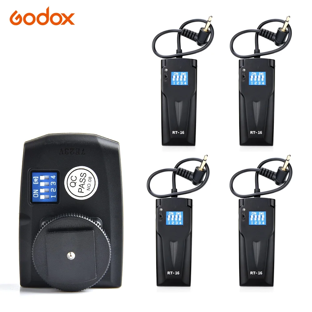 GODOX RT-16 Wireless Photo Studio Flash Trigger with 4 Receivers For Canon Nikon DSLR godox SK400II K150A 120SDI Video Flash
GODOX RT-16 Wireless Photo Studio Flash Trigger with 4 Receivers For Canon Nikon DSLR godox SK400II K150A 120SDI Video Flash
