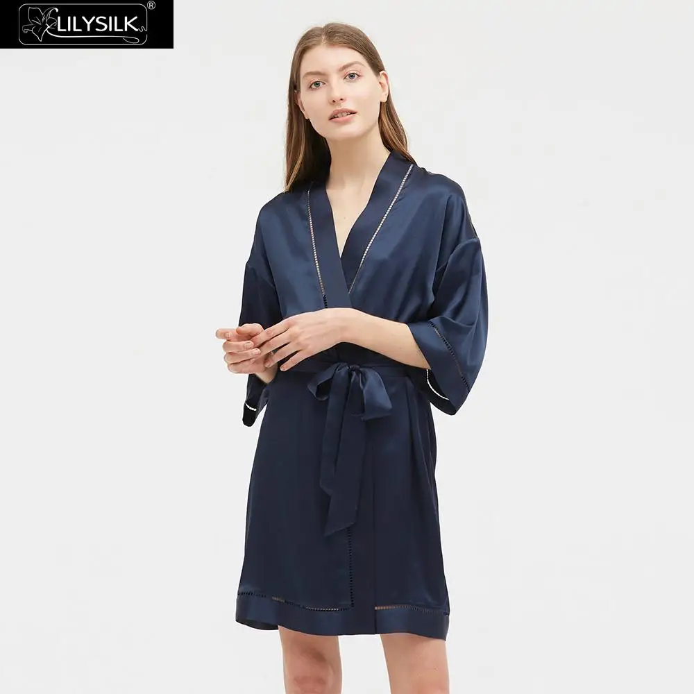 LilySilk Robe Silk Women Chic Ladder Stitching Trim Luxury NEW Women's Clothing Free Shipping
LilySilk Robe Silk Women Chic Ladder Stitching Trim Luxury NEW Women's Clothing Free Shipping