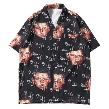 Harajuku Funny Hip Hop Shirt Men 2019 Summer Beach Hawaiian Bluff Boy Full Printing Casual Male Shirt Streetwear 
Harajuku Funny Hip Hop Shirt Men 2019 Summer Beach Hawaiian Bluff Boy Full Printing Casual Male Shirt Streetwear