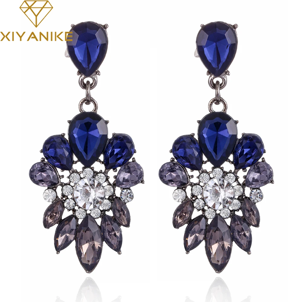 New Fashion Trendy Crystal Zinc Alloy Earrings Blue Plant Leaves Dangle Earrings For Women Fine Jewelry For Woman XY-E49
New Fashion Trendy Crystal Zinc Alloy Earrings Blue Plant Leaves Dangle Earrings For Women Fine Jewelry For Woman XY-E49