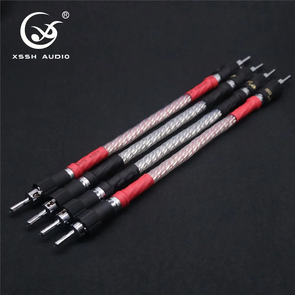1pcs XSSH Auido Bi Wire 8 core Valhalla IDY anoxic OFC copper silver plated audio Banana Plug Jumper Speaker Bi Cord Cable Wire
1pcs XSSH Auido Bi Wire 8 core Valhalla IDY anoxic OFC copper silver plated audio Banana Plug Jumper Speaker Bi Cord Cable Wire