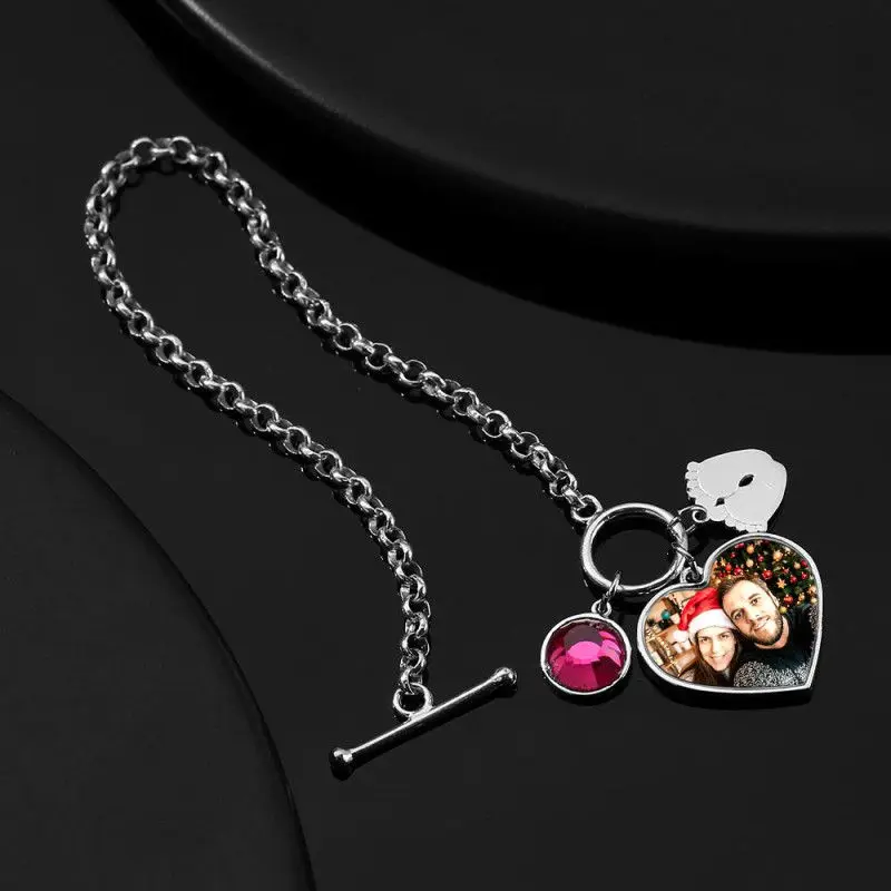 Women's Heart Tag Photo Bracelet With Engraving Silver Personalized Custom Design Print on Demand Dropshipping Shopify
Women's Heart Tag Photo Bracelet With Engraving Silver Personalized Custom Design Print on Demand Dropshipping Shopify