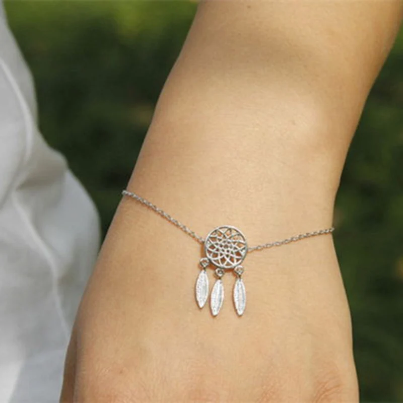 Women Dream-catcher Pendant Bracelet Feather Tassel Jewelry Retro Ethnic Bracelet LL@17
Women Dream-catcher Pendant Bracelet Feather Tassel Jewelry Retro Ethnic Bracelet LL@17