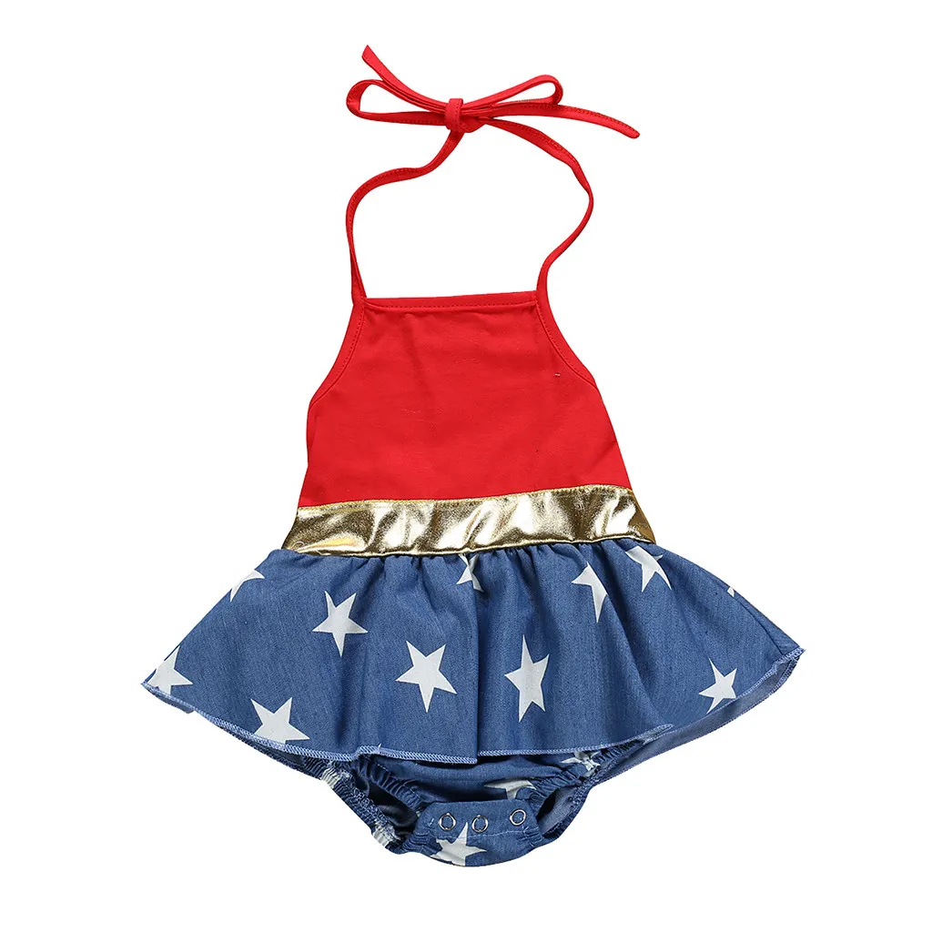 Stars Print Baby Clothes Newborn Flag Day 4th of July Stars Print Patriotic Backless Lacing Romper Cosplay Infant Girls Rompers
Stars Print Baby Clothes Newborn Flag Day 4th of July Stars Print Patriotic Backless Lacing Romper Cosplay Infant Girls Rompers