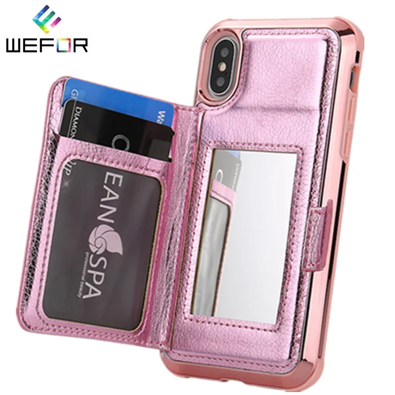 Case for iPhone X XS Max XR 6s 7 8 Plus,WEFOR Premium PU Leather Wallet Case with Cosmetic Mirror, Card Slots for iPhone XS Max
Case for iPhone X XS Max XR 6s 7 8 Plus,WEFOR Premium PU Leather Wallet Case with Cosmetic Mirror, Card Slots for iPhone XS Max