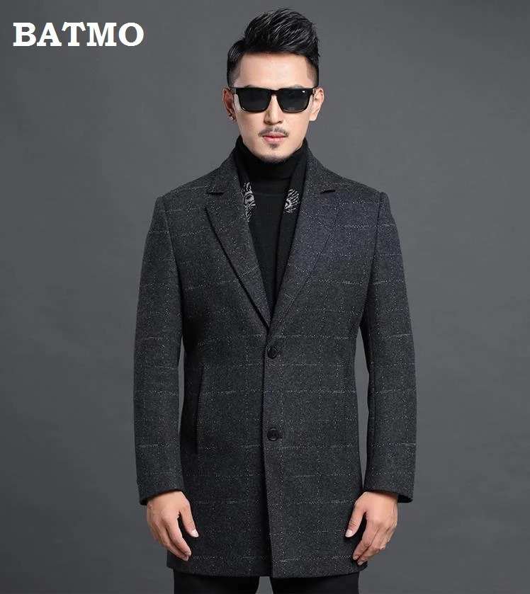 BATMO 2018 new arrival winter high quality 100% wool plaid casaul gray trench coat men,men's jackets .85029
BATMO 2018 new arrival winter high quality 100% wool plaid casaul gray trench coat men,men's jackets .85029