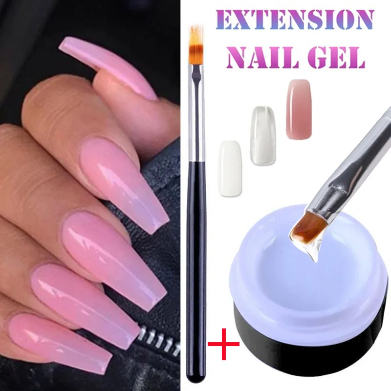 Builder Gel for Nail Extensions LED UV Nail Gel Polish Hard Gel Varnish 15g Pink Clear White False Tips With 1pc Brush
Builder Gel for Nail Extensions LED UV Nail Gel Polish Hard Gel Varnish 15g Pink Clear White False Tips With 1pc Brush