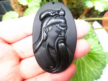 Koraba Fine Jewelry Natural Obsidian Stone Hand Carved Guanyu Good Luck Guangong Pendant Free Shipping
Koraba Fine Jewelry Natural Obsidian Stone Hand Carved Guanyu Good Luck Guangong Pendant Free Shipping