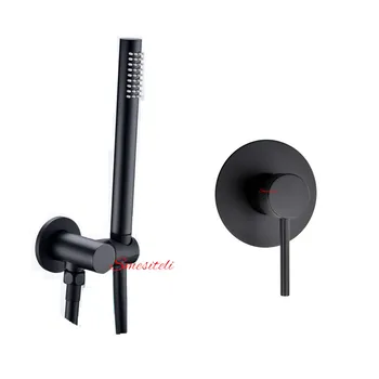 Smesiteli 5 Yr Warranty Solid Brass Matte Black Bathroom Handheld Shower Head with Hose and Bracket Holder With Shower Valve Kit
Smesiteli 5 Yr Warranty Solid Brass Matte Black Bathroom Handheld Shower Head with Hose and Bracket Holder With Shower Valve Kit