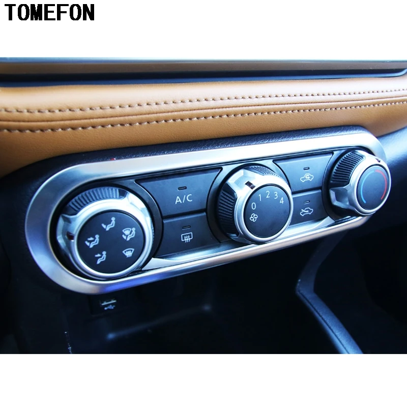 TOMEFON Stainless Steel Dashboard Air Conditional Switch Adjustment Button Cover For Nissan Kicks 2016 2017 2018 Interior Trim
TOMEFON Stainless Steel Dashboard Air Conditional Switch Adjustment Button Cover For Nissan Kicks 2016 2017 2018 Interior Trim