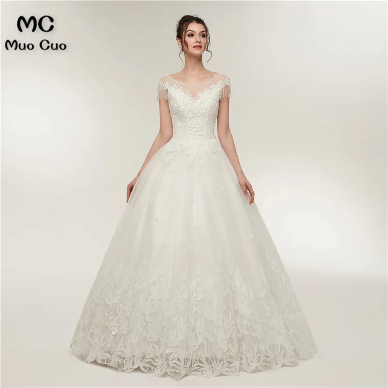 2018 In Stock US2 to US16 A-Line Gown Wedding Dresses Tulle Short Sleeve Bridal Gowns vestido de noiva Sheer Lace Wedding Dress
2018 In Stock US2 to US16 A-Line Gown Wedding Dresses Tulle Short Sleeve Bridal Gowns vestido de noiva Sheer Lace Wedding Dress