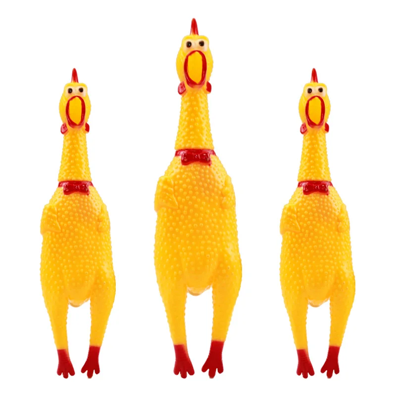 petcircle funny Dog Toys Rooster Crows Attract Puppy and Cat Pet Squeak Screaming Rubber Chicken size S-L freeshipping | Дом и сад