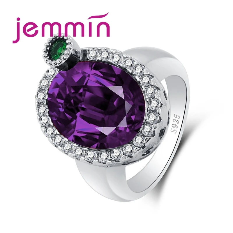 Jemmin Trendy Fine Quality Big Purple CZ Stone Hot Sale Princess Ring 925 Sterling Silver Ring Big Crystal Ring for Women
Jemmin Trendy Fine Quality Big Purple CZ Stone Hot Sale Princess Ring 925 Sterling Silver Ring Big Crystal Ring for Women