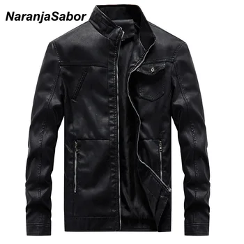 NaranjaSabor Men's Leather Jackets Motorcycle PU Coat Male Spring Autumn Casual Leather Coats Slim Fit Mens Brand Clothing N487
NaranjaSabor Men's Leather Jackets Motorcycle PU Coat Male Spring Autumn Casual Leather Coats Slim Fit Mens Brand Clothing N487