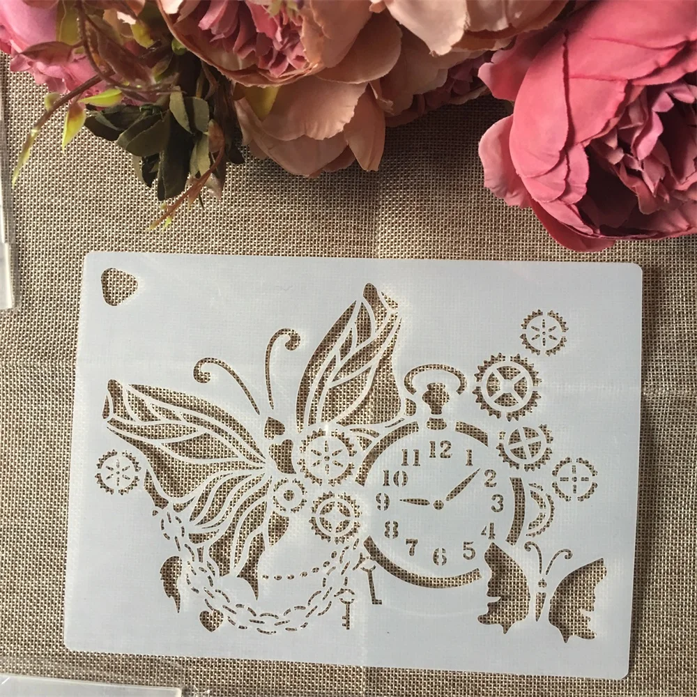 1Pcs 220*160mm Gear Clock Butterfly DIY Layering Stencils Wall Painting Scrapbook Coloring Embossing Album Decorative Template
1Pcs 220*160mm Gear Clock Butterfly DIY Layering Stencils Wall Painting Scrapbook Coloring Embossing Album Decorative Template