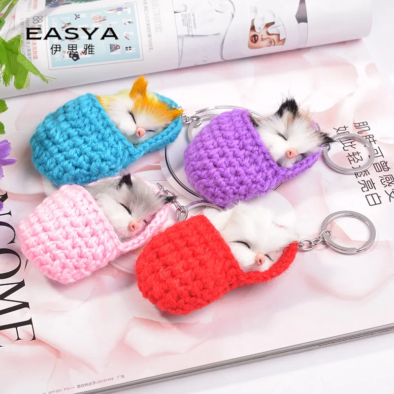 Korean version of the sleeping cat cute pendant plush keychain cute creative bag pendant
Korean version of the sleeping cat cute pendant plush keychain cute creative bag pendant